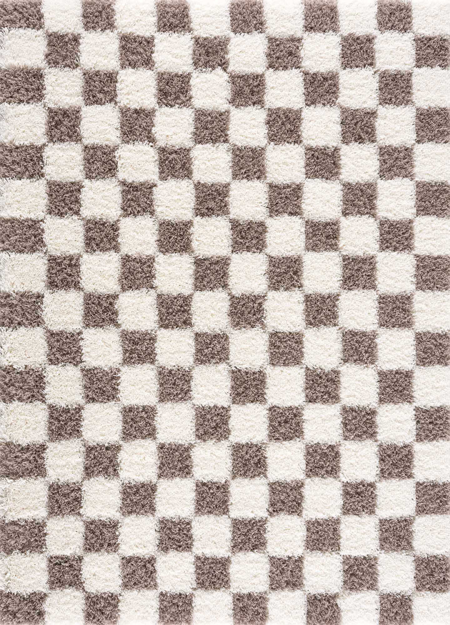 Atira Brown Checkered Area Rug Hauteloom LLC