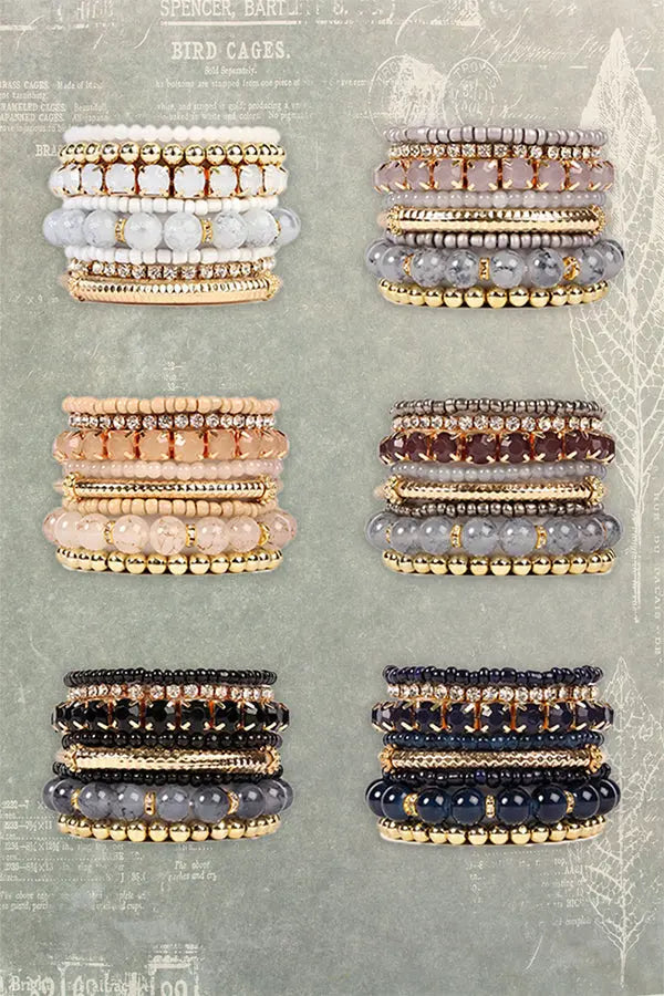 Multiple Line Classy Stack Bracelet Riah Fashion