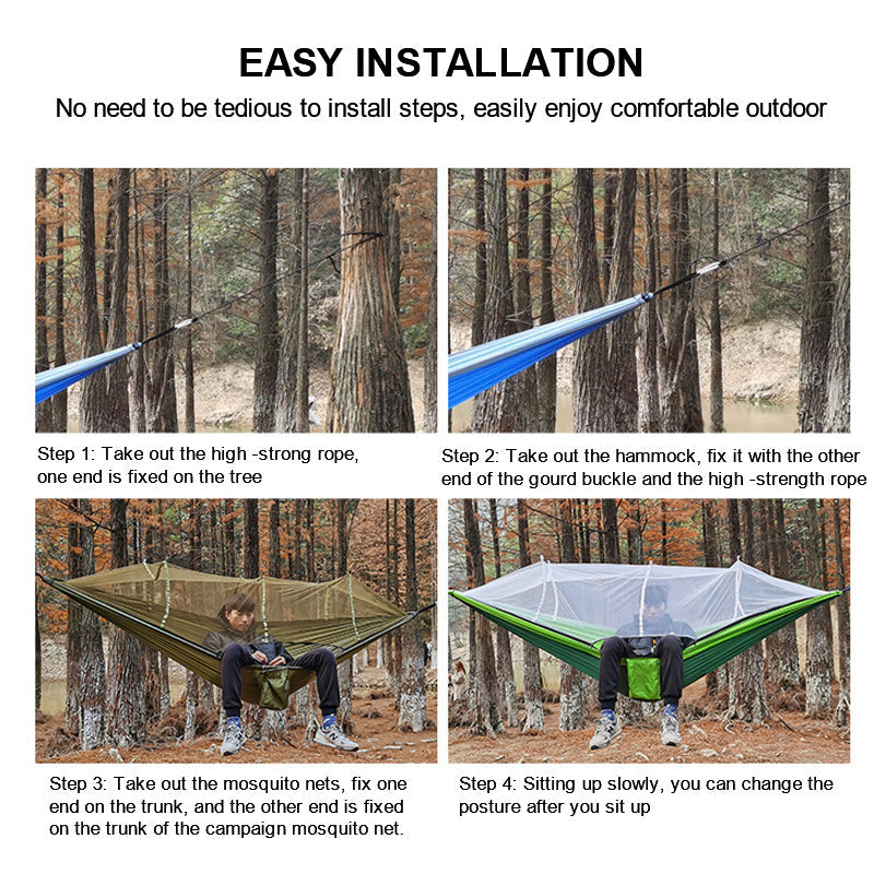 Sleeping Hammock Outdoor Hanging Sleeping Bed Swing Portable Double Chair