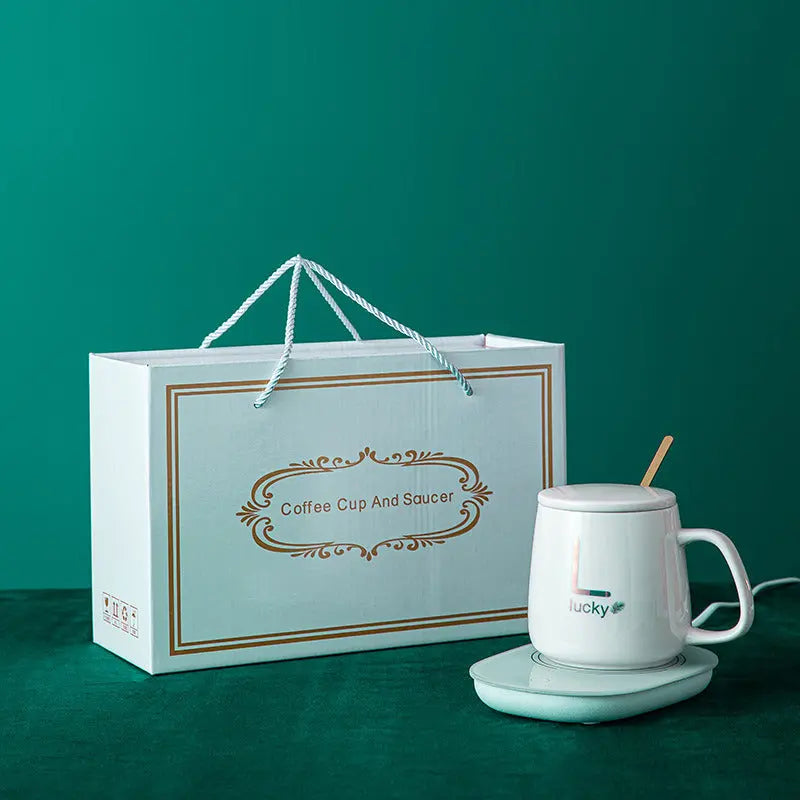 Ceramic Mug; 55c/131f Constant Temperature Mug; Best Gift for Mom and Friends Hard Rock Health