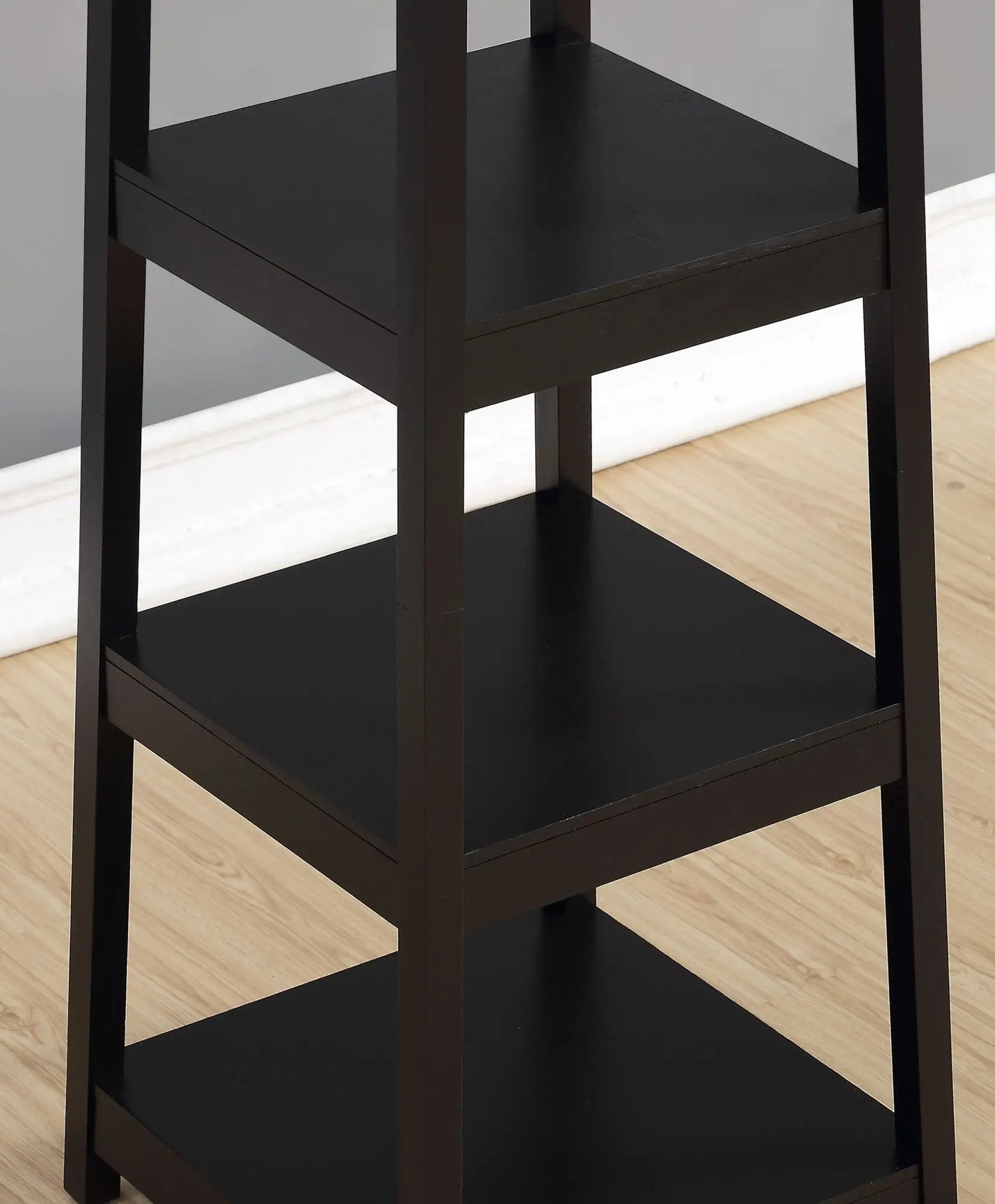 Vassen Coat Rack W/ 3-Tier Storage Shelves in Black Finish Hard Rock Health