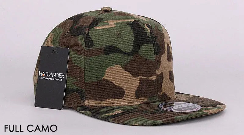 HATLANDER Camouflage Snapback Cap Blank Flat Camo Baseball Cap Luxury and Me