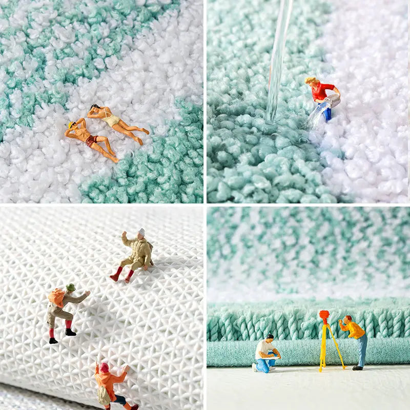 Non-Slip Cotton Bath Rug - Soft, Absorbent, & Durable for Bathroom Safety OMEZMART