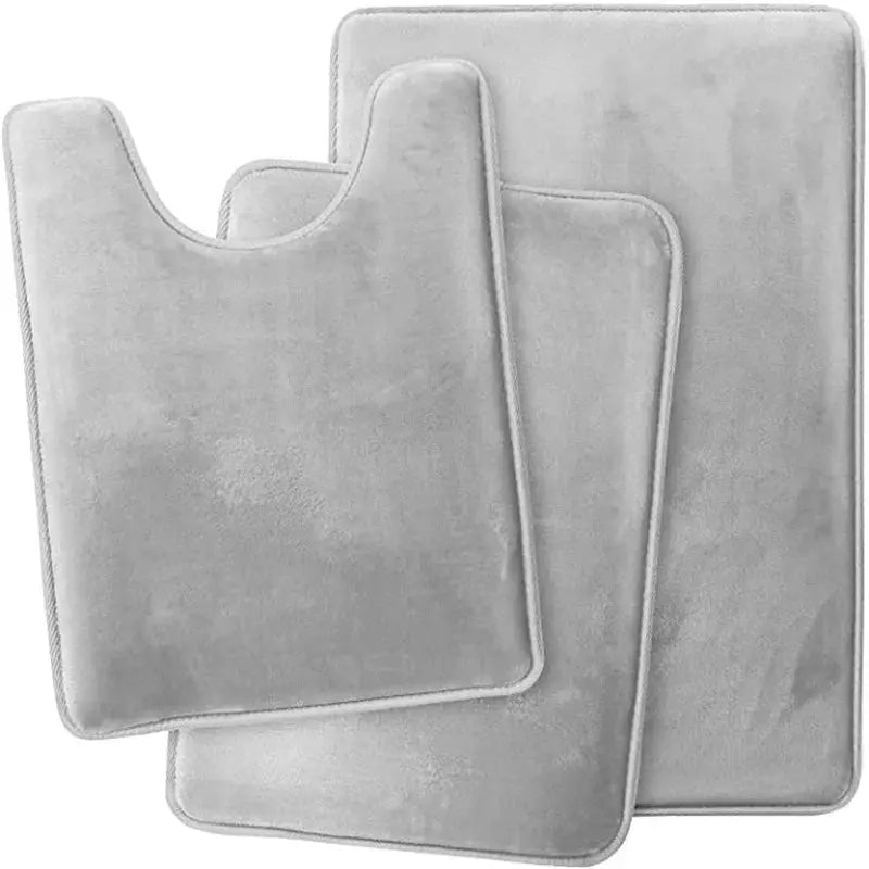 Velvet Bath Set - Super Soft, Non-Slip, Absorbent & Washable Rugs OMEZMART
