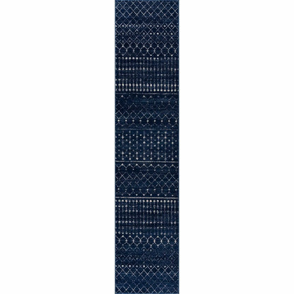 Tigrican Navy 2335 Area Rug Hauteloom LLC
