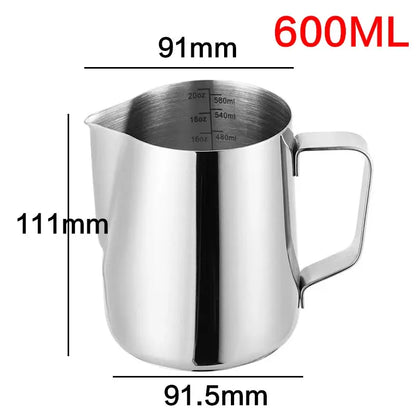 Stainless Steel Milk Frothing Jug for Espresso & Coffee - Barista-Grade Pitcher OMEZMART