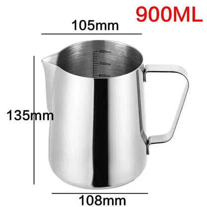 Stainless Steel Milk Frothing Jug for Espresso & Coffee - Barista-Grade Pitcher OMEZMART