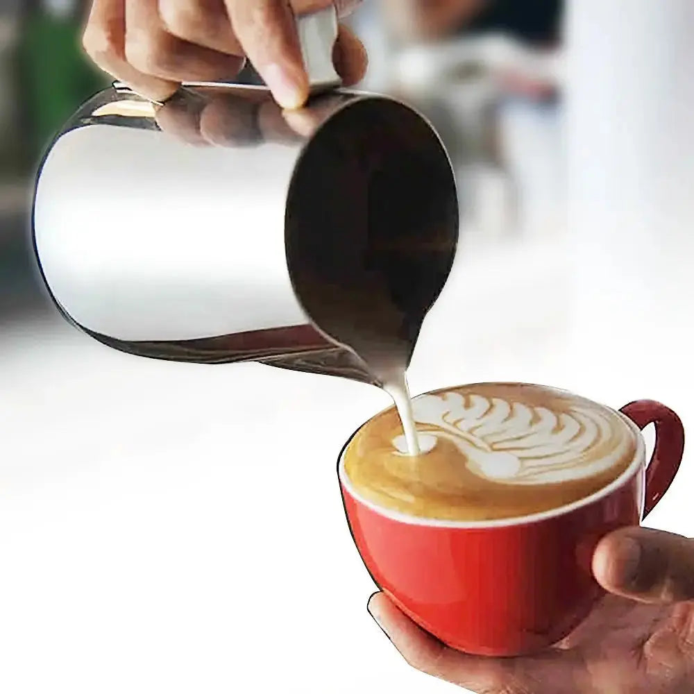 Stainless Steel Milk Frothing Jug for Espresso & Coffee - Barista-Grade Pitcher OMEZMART