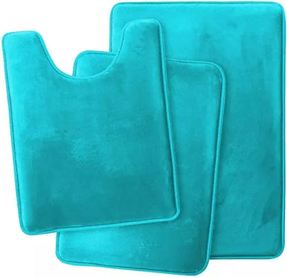 Velvet Bath Set - Super Soft, Non-Slip, Absorbent & Washable Rugs OMEZMART