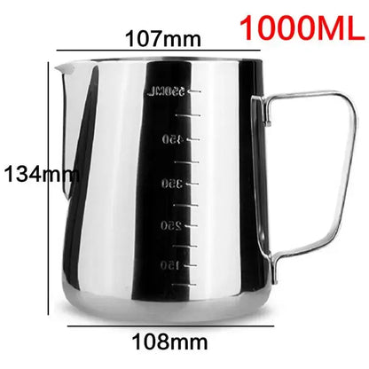 Stainless Steel Milk Frothing Jug for Espresso & Coffee - Barista-Grade Pitcher OMEZMART