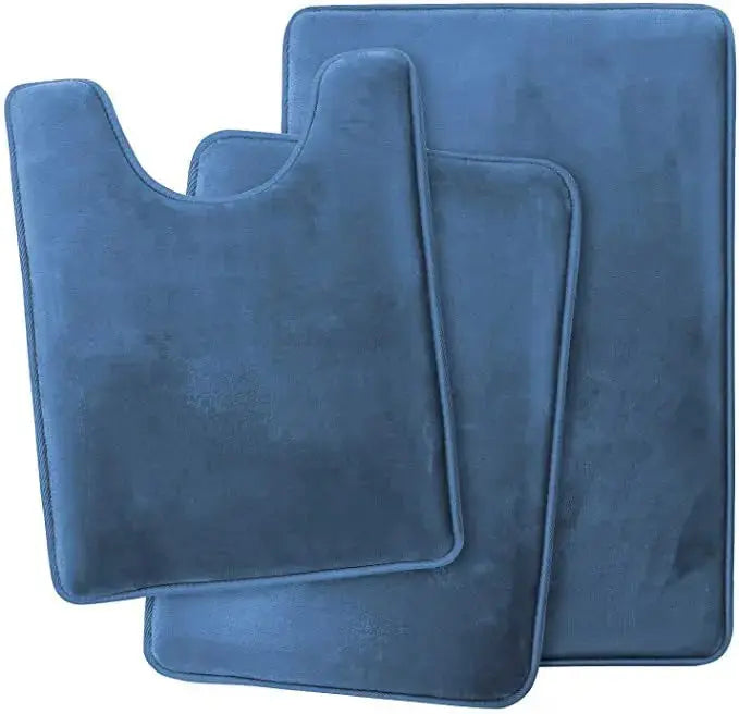Velvet Bath Set - Super Soft, Non-Slip, Absorbent & Washable Rugs OMEZMART