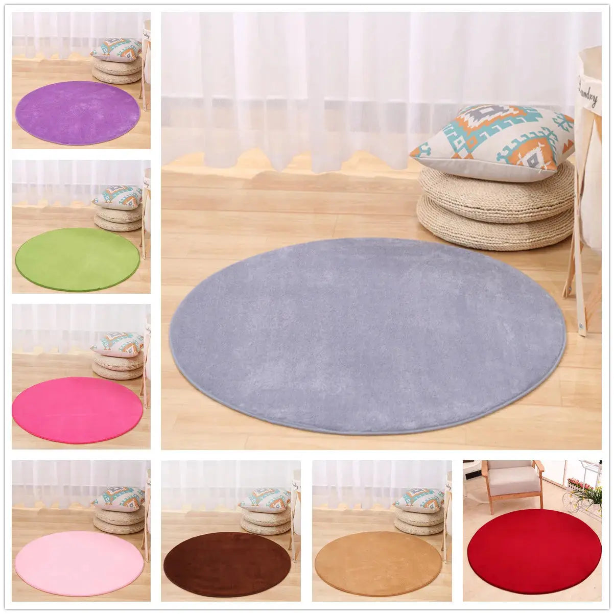 Round Carpet Chair Mat – Stylish Area Rug for Bedroom & Living Room OMEZMART
