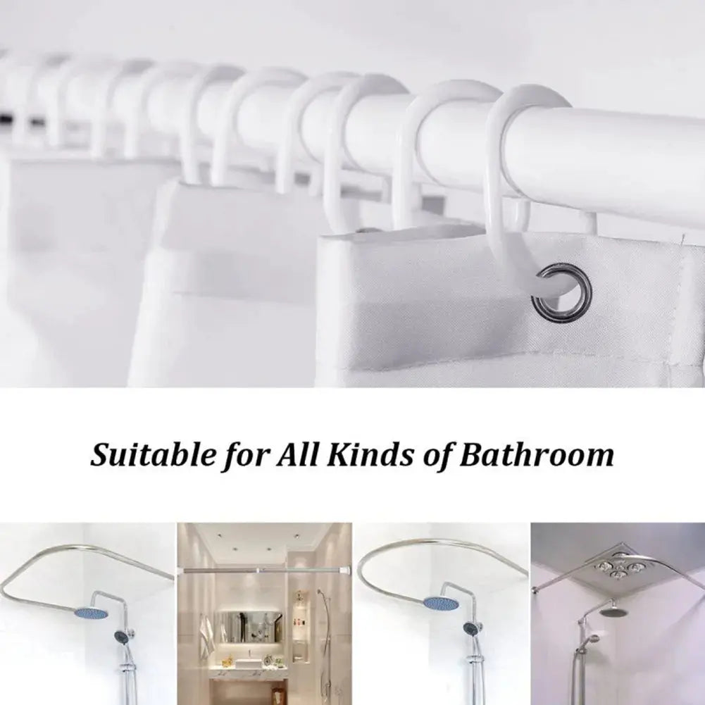 Shower Curtain Set with 12 Hooks & Bathroom Decor Rug Set – Complete Bathroom Décor for Style & Functionality OMEZMART