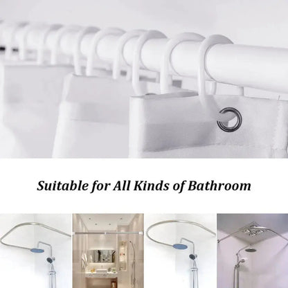 Shower Curtain Set with 12 Hooks & Bathroom Decor Rug Set – Complete Bathroom Décor for Style & Functionality OMEZMART