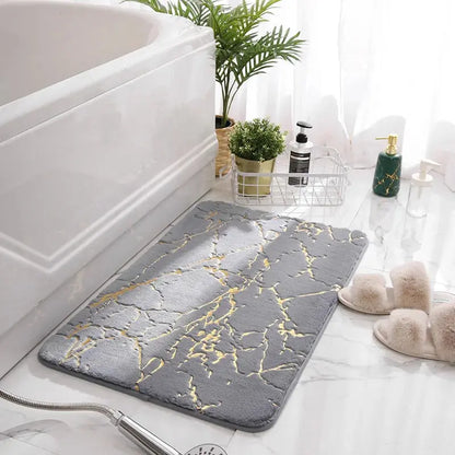 Black and White Pattern Bath Mat – Super Soft, Absorbent & Non-Slip OM EZMART