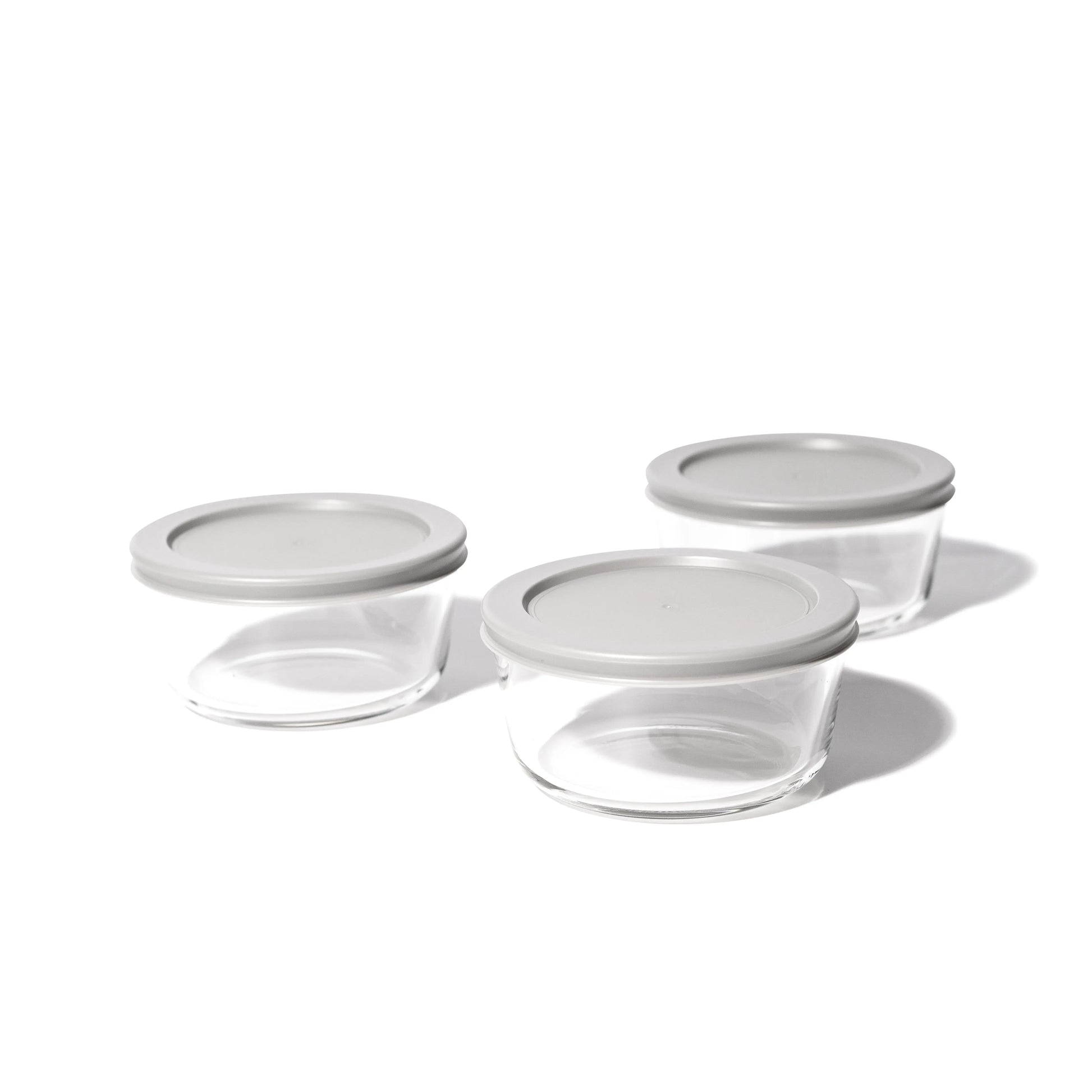 Glass Food Storage Containers - 6 Piece 2 Cup Set (3 Containers + 3 Lids) Dura Living LLC