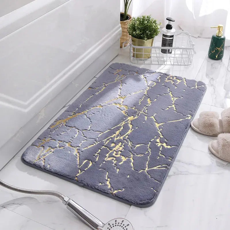 Black and White Pattern Bath Mat – Super Soft, Absorbent & Non-Slip OM EZMART