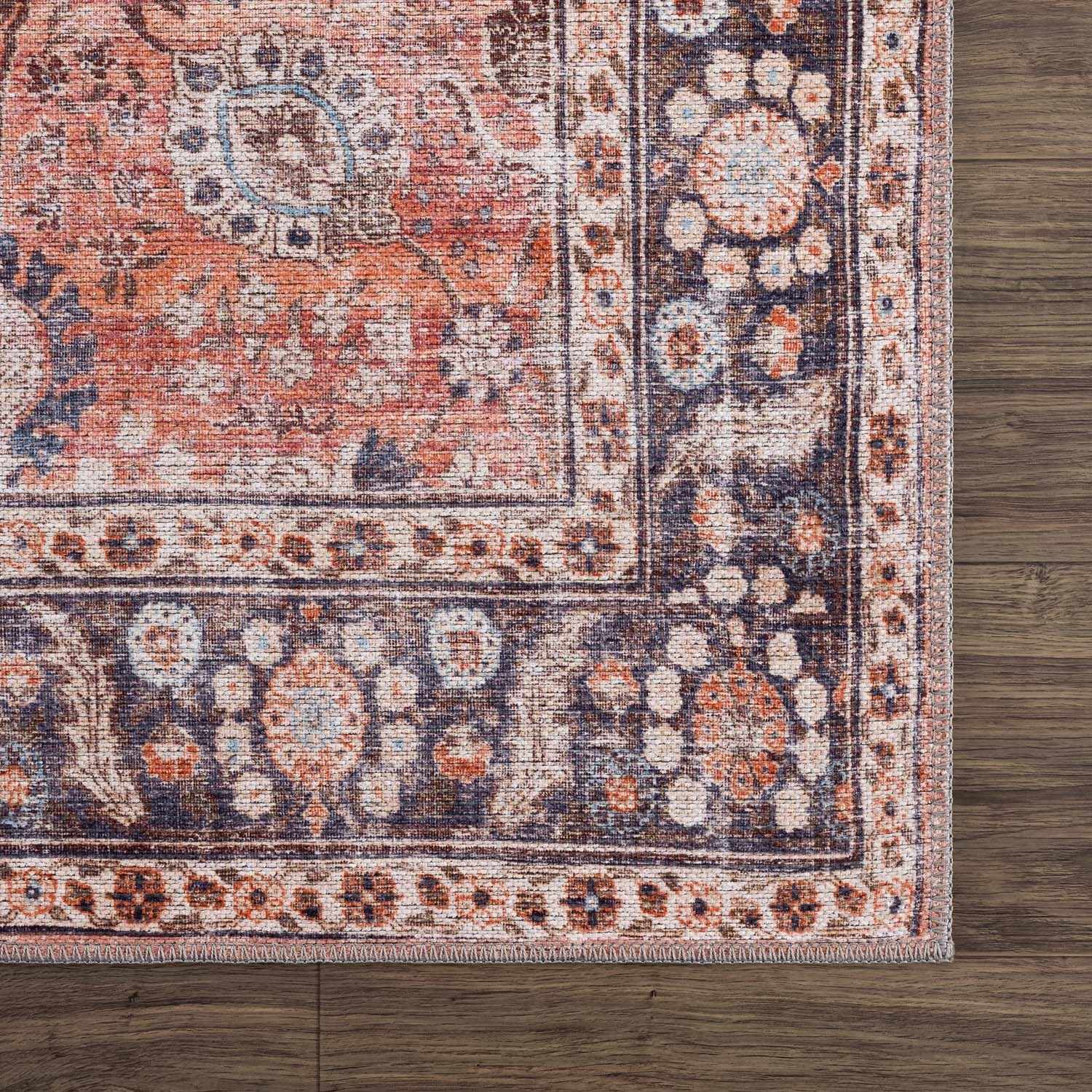 Ganyangan Red Washable Rug Hauteloom LLC