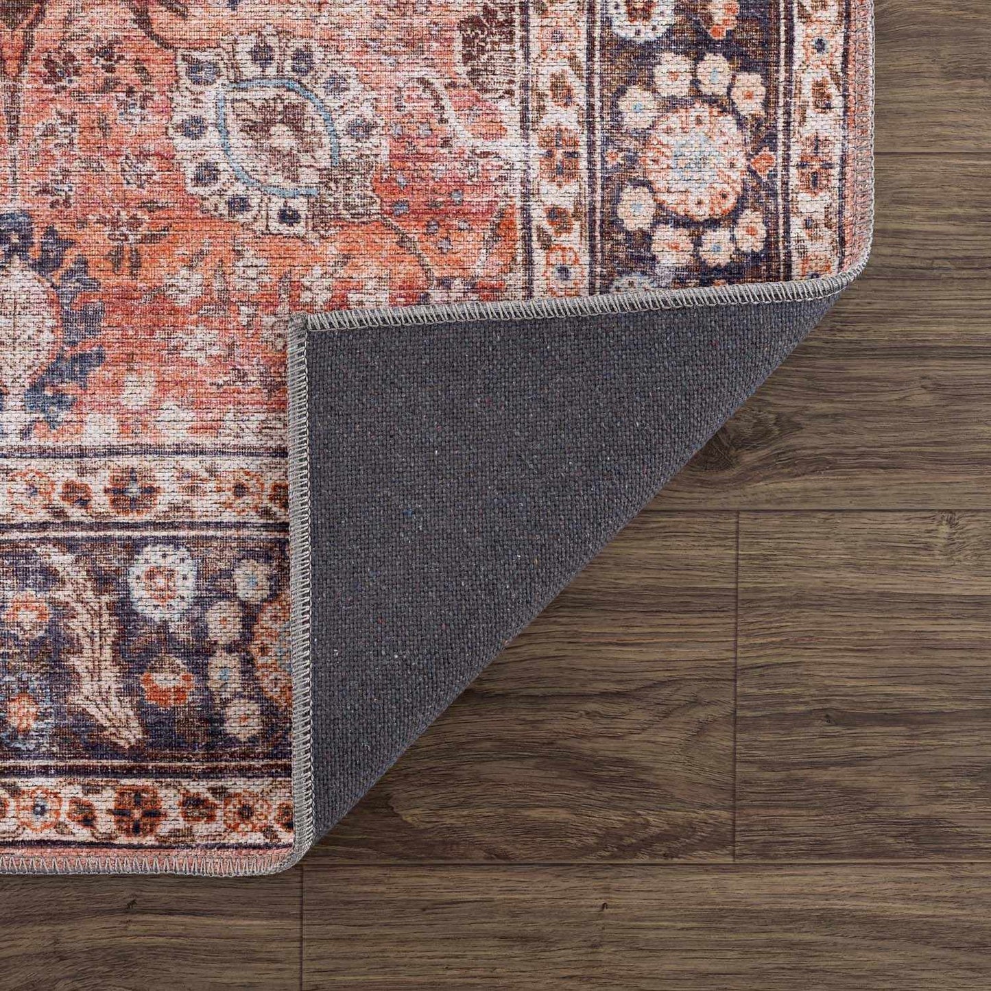 Ganyangan Red Washable Rug Hauteloom LLC