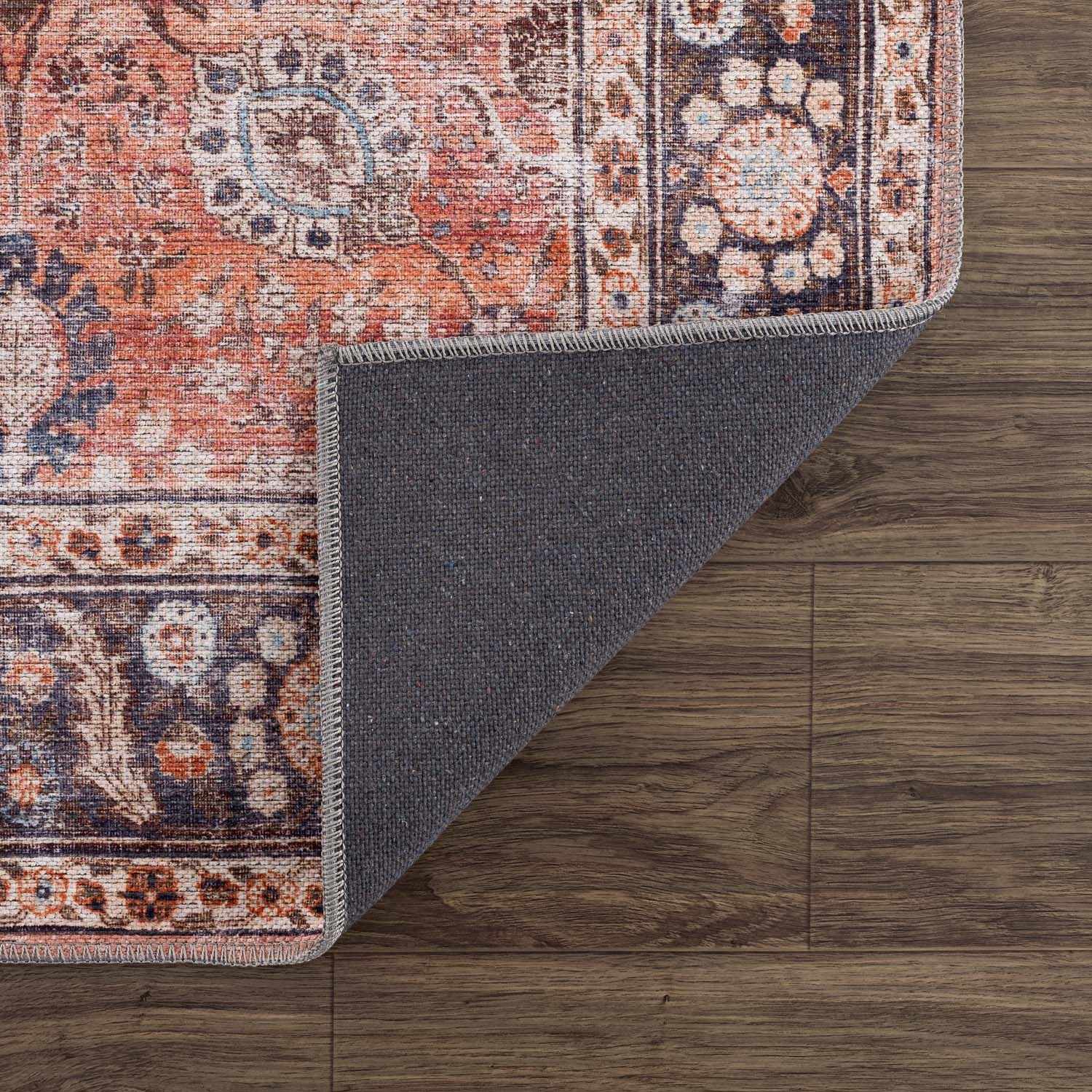 Ganyangan Red Washable Rug Hauteloom LLC