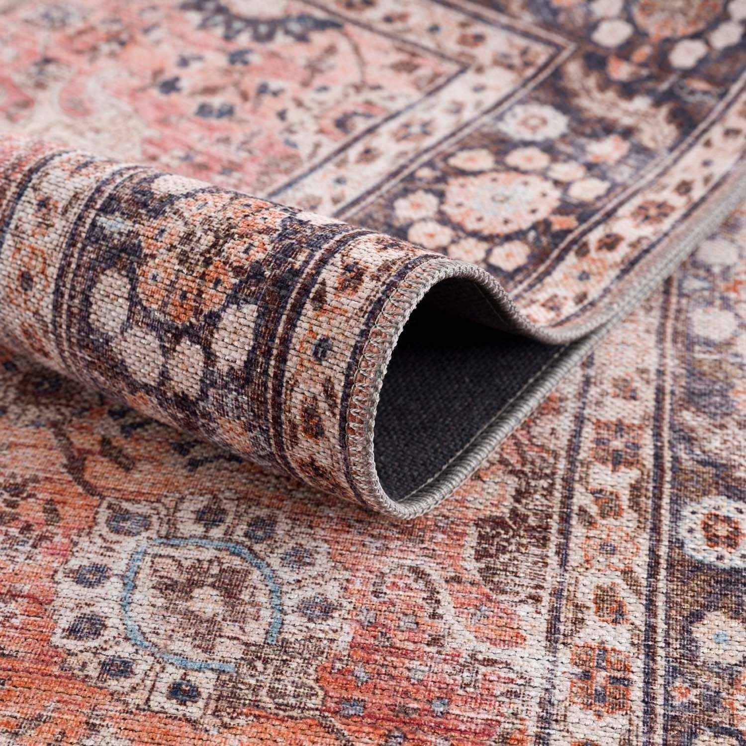 Ganyangan Red Washable Rug Hauteloom LLC