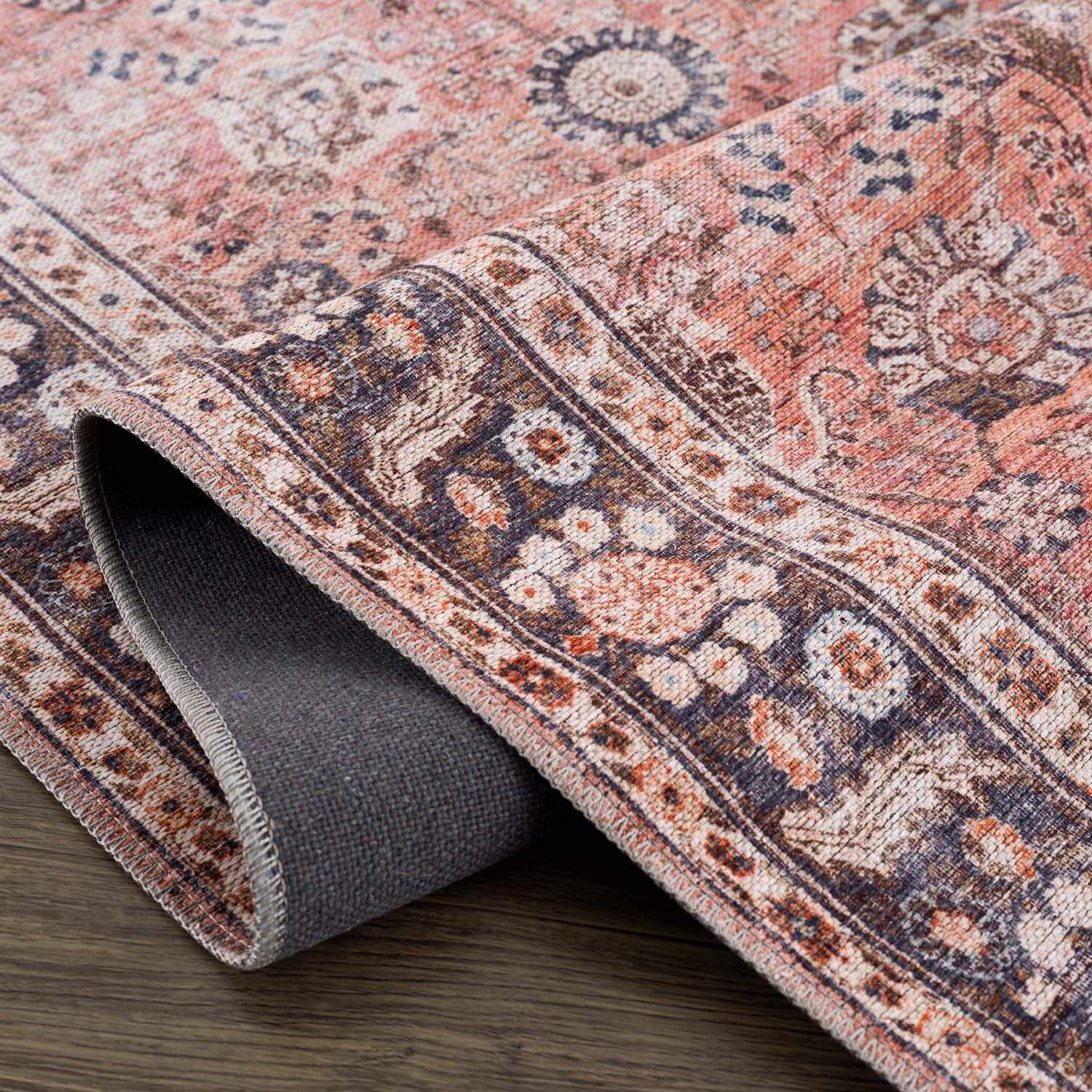 Ganyangan Red Washable Rug Hauteloom LLC