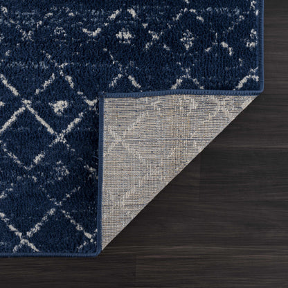 Tigrican Navy 2335 Area Rug Hauteloom LLC