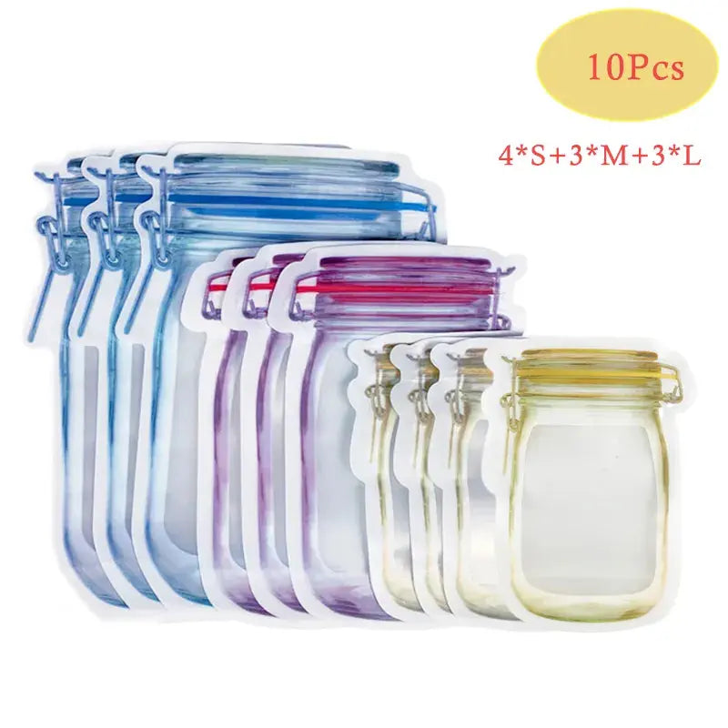 Reusable Mason Jar Bags – Eco-Friendly Storage for Food, Herbs, and More OMEZMART