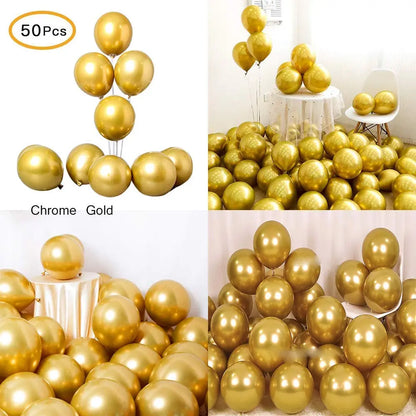 Partycool Birthday Party Supplies Metal Latex Balloons OMEZMART