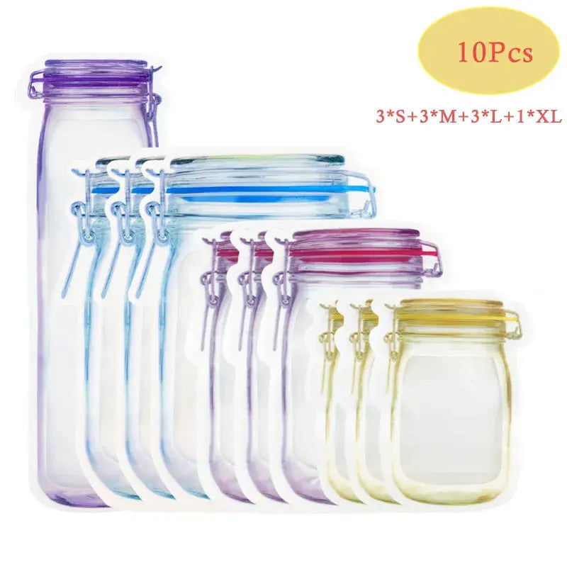 Reusable Mason Jar Bags – Eco-Friendly Storage for Food, Herbs, and More OMEZMART