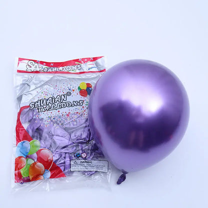 Partycool Birthday Party Supplies Metal Latex Balloons OMEZMART