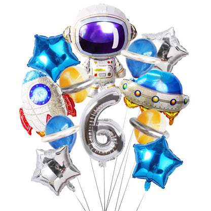 Space Theme Birthday Party Decoration Astronaut Spaceman Foil Supplies OMEZMART