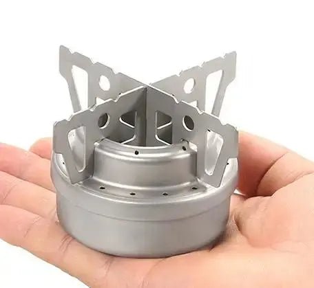 Tiartisan Ultralight Portable Titanium Stove – Outdoor Camping Alcohol Stove with Rack OMEZMART