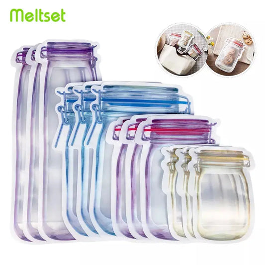 Reusable Mason Jar Bags – Eco-Friendly Storage for Food, Herbs, and More OMEZMART