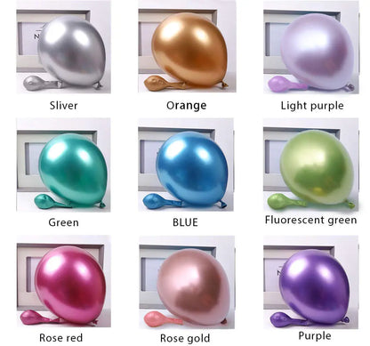 Partycool Birthday Party Supplies Metal Latex Balloons OMEZMART