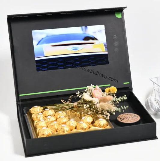 Best Branded Corporate Gifts Rechargeable Battery LCD Screen Video Gift Box OMEZMART