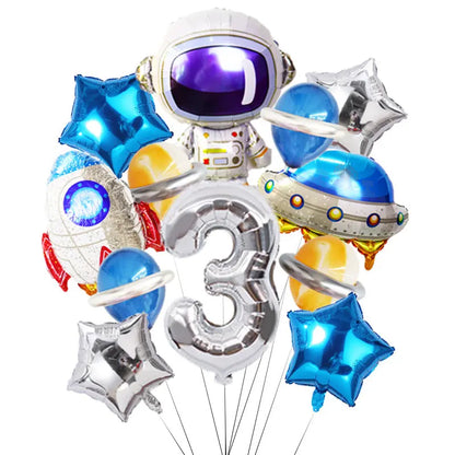 Space Theme Birthday Party Decoration Astronaut Spaceman Foil Supplies OMEZMART