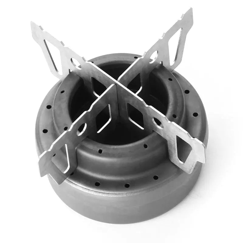 Tiartisan Ultralight Portable Titanium Stove – Outdoor Camping Alcohol Stove with Rack OMEZMART