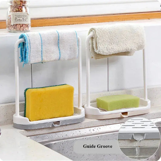 Kitchen Utensil & Towel Rack Bar – Hanging Holder Rail Organizer for Storage OMEZMART