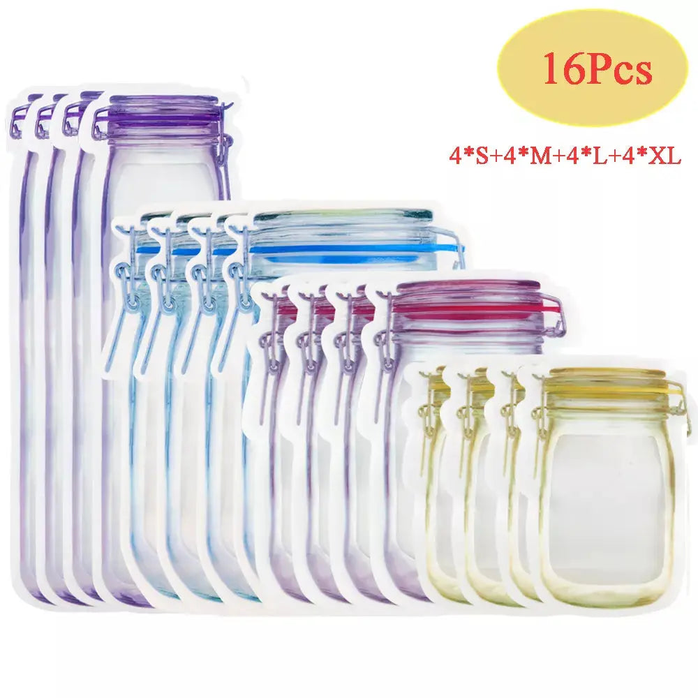 Reusable Mason Jar Bags – Eco-Friendly Storage for Food, Herbs, and More OMEZMART