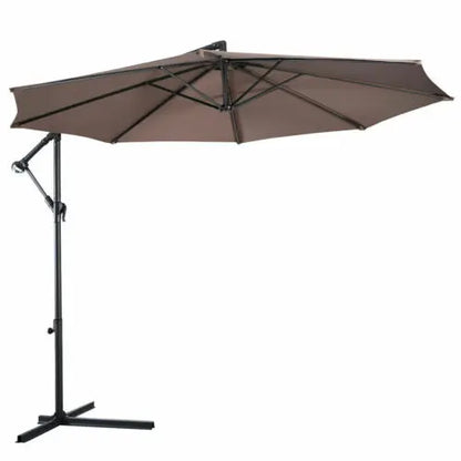 Ovida Outdoor Furniture Parasol Roma Banana Led Light Patio Umbrella OMEZMART