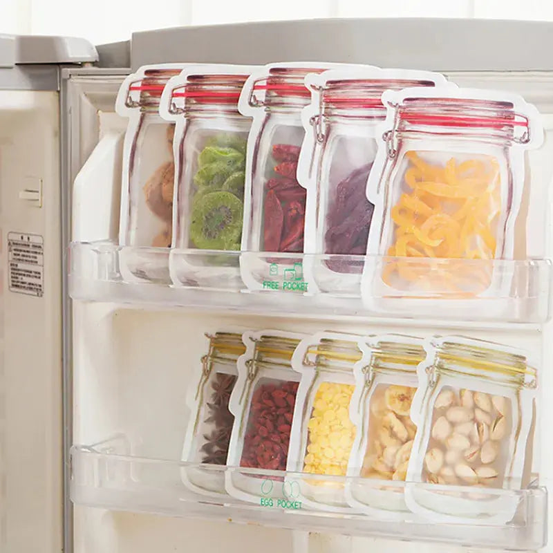 Reusable Mason Jar Bags – Eco-Friendly Storage for Food, Herbs, and More OMEZMART