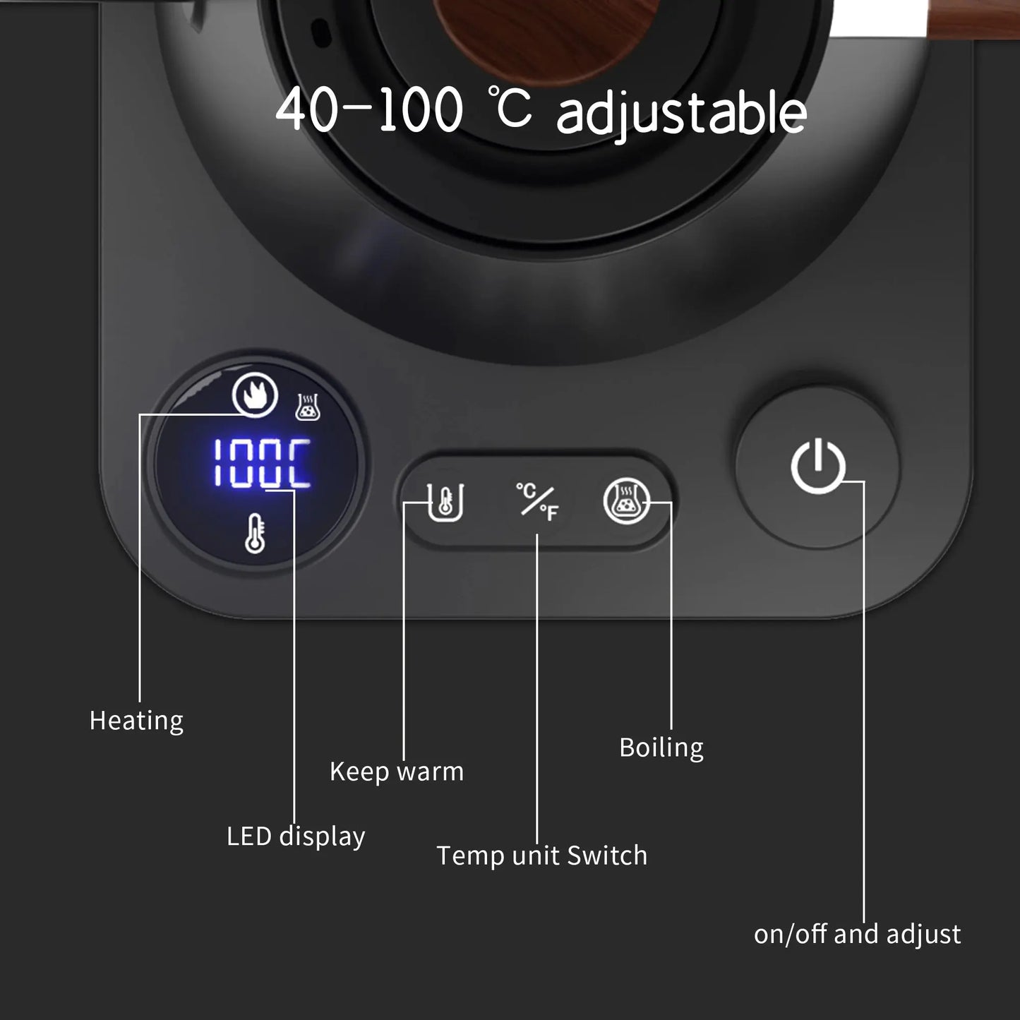 Mechanical Temperature Control Coffee & Tea Electric Tea Kettle OMEZMART