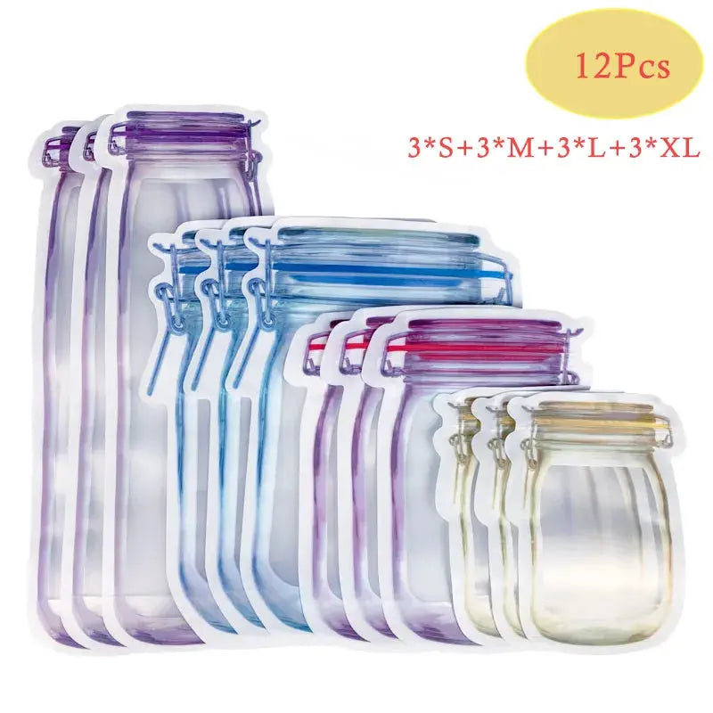 Reusable Mason Jar Bags – Eco-Friendly Storage for Food, Herbs, and More OMEZMART