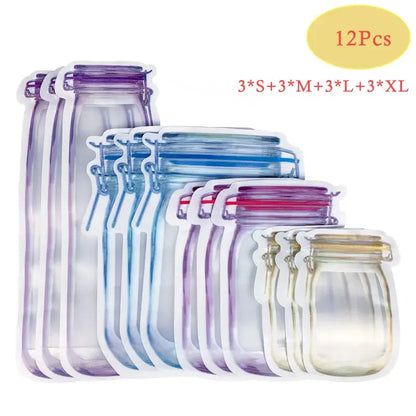 Reusable Mason Jar Bags – Eco-Friendly Storage for Food, Herbs, and More OMEZMART