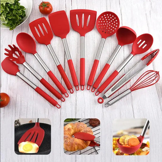 Silicone Kitchen Utensils Turner – Non-Stick Turner for Cooking Tools, Safe for Cookware OMEZMART