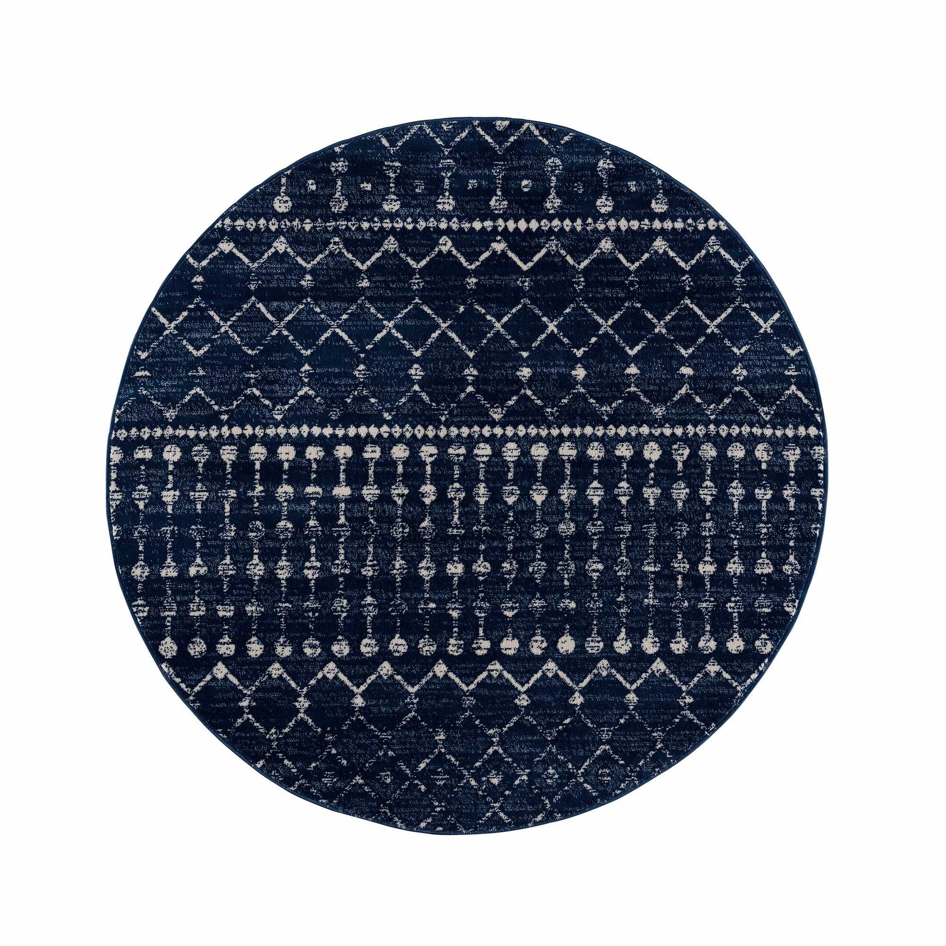 Tigrican Navy 2335 Area Rug Hauteloom LLC