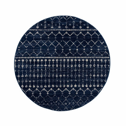 Tigrican Navy 2335 Area Rug Hauteloom LLC