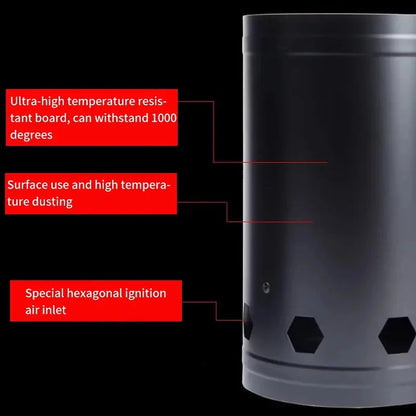 BBQ Charcoal Chimney Starter - Outdoor Carbon Ignition Barrel for Grilling OMEZMART