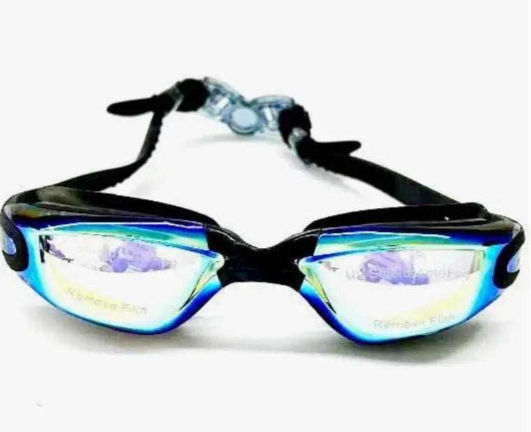 Silicone-Free Anti-Fog Swim Goggles with Nose Bridge | For Boys & Girls (Ages 4-14) OMEZMART